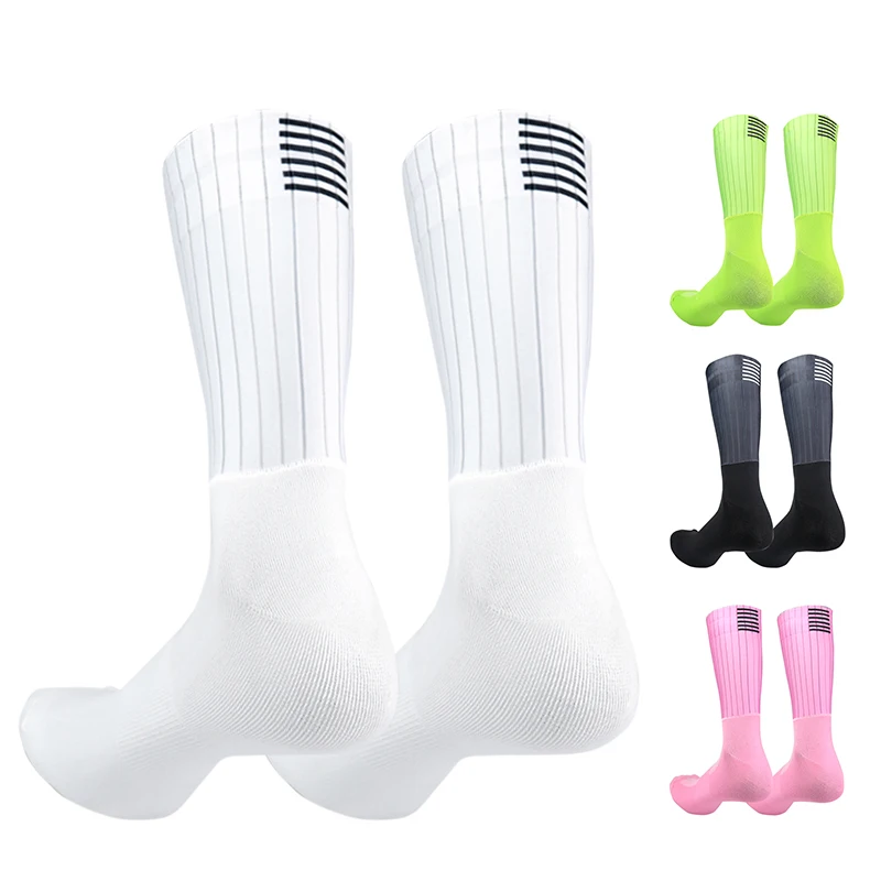 

Pro Socks Cycling Team Aero Anti Slip Seamless Silicone Running Sport Road Bike Socks