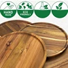 Round Wood Tray,Wooden Serving Tray,Serving Platter,Appetizer Charcuterie Board,Tray Organizer For Kitchen/Countertop 5