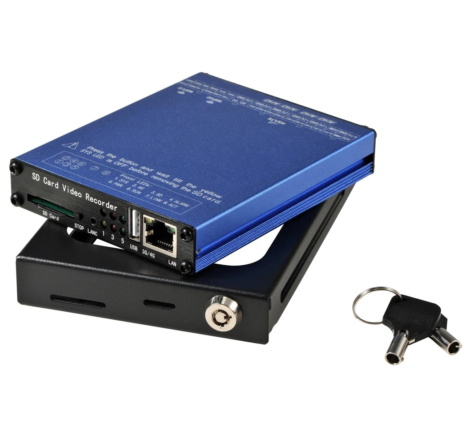 SDVR104 DVR 4채널 비디오 레코더 1080P AHD, 4G GPS G-센서 WiFi 차량/스쿨 버스/택시 모바일 DVR용 옵션
