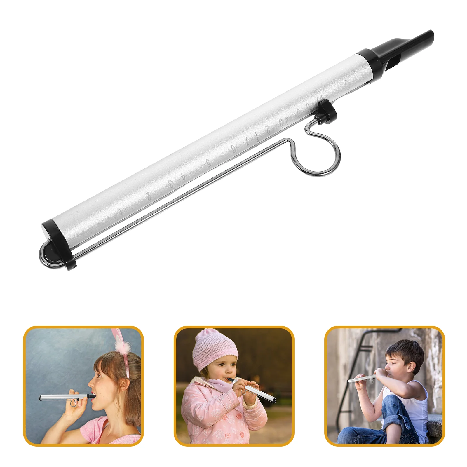 Silver Slide Whistle Instrument Flute For Toy Whistles Slides Musical Instruments Aluminum Alloy Beginner Fun Games