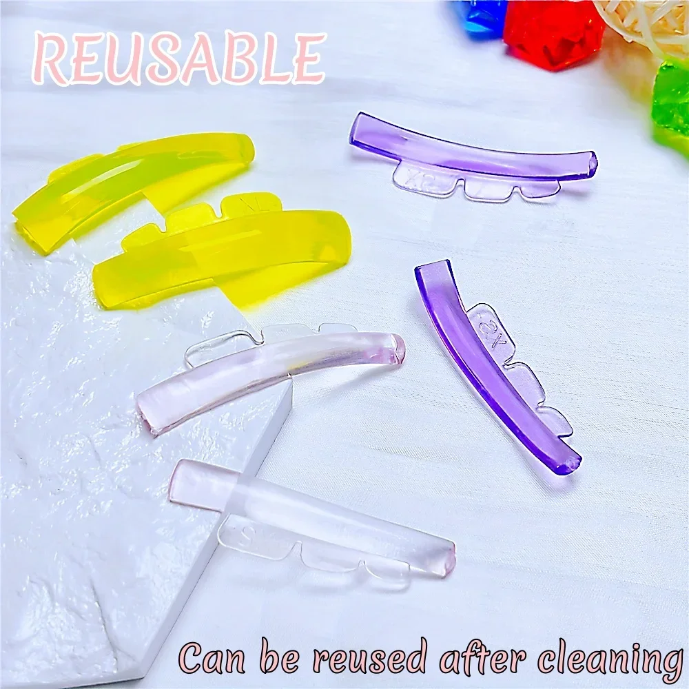 속눈썹 리프트 패드 5쌍 세트, 실리콘 속눈썹 펌 컬러, 속눈썹 리프팅 쉴드, 재사용 가능한 전문가용 셀프 접착식 아이패치