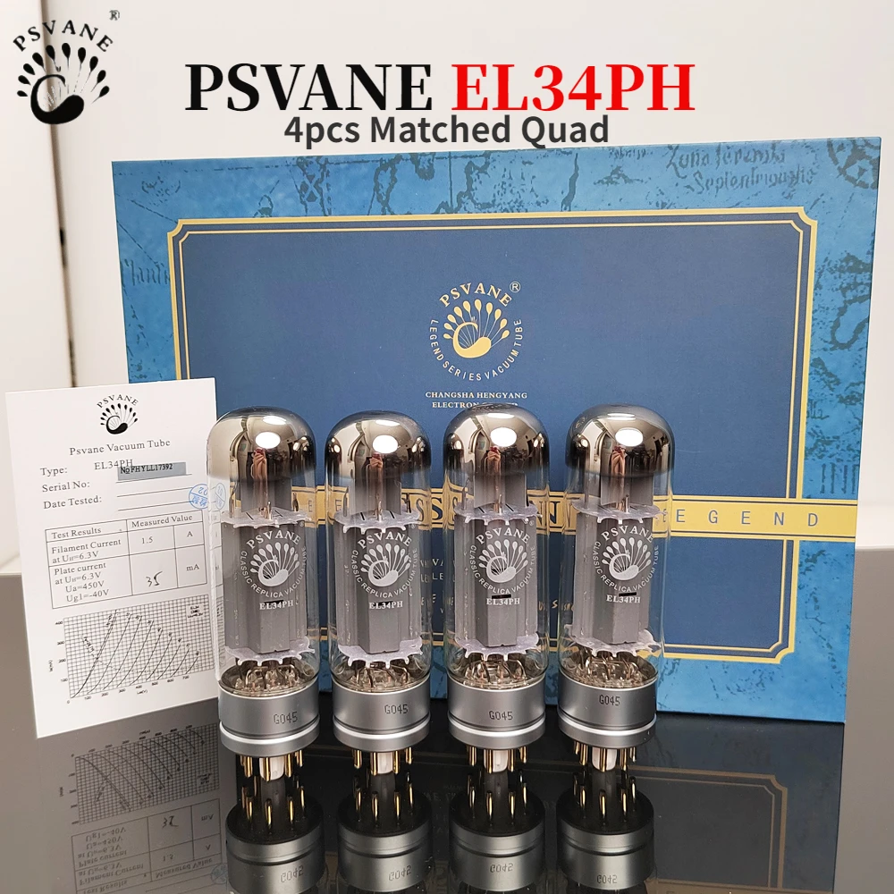 Psvane-kit Amplificador de Áudio Hifi Válvula Tubo Faça Você Mesmo Jogo Quad Atualização do Tubo de Vácuo El34ph El34c El34b 6p3p 6ca7 6v6 Kt66 Ukel34