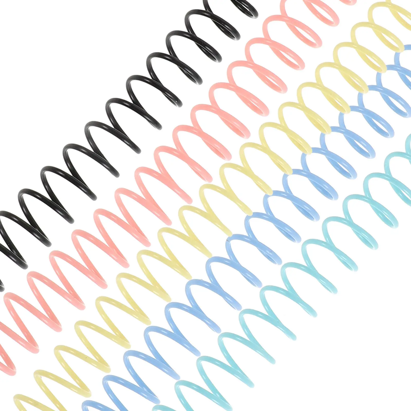 8Pcs 플라스틱 나선형 바인딩 코일 16Mm 사무실 학교 홈 보고서 엔지니어링 프리젠 테이션을위한 다채로운 빗 바인딩 스파인