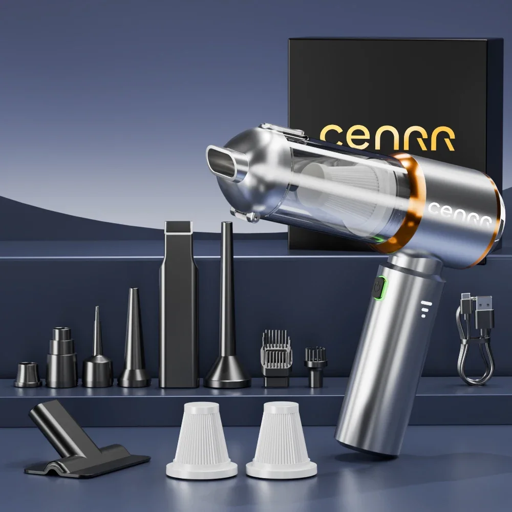 CENRR 2025 مكنسة كهربائية جديدة للسيارة قوية صغيرة...