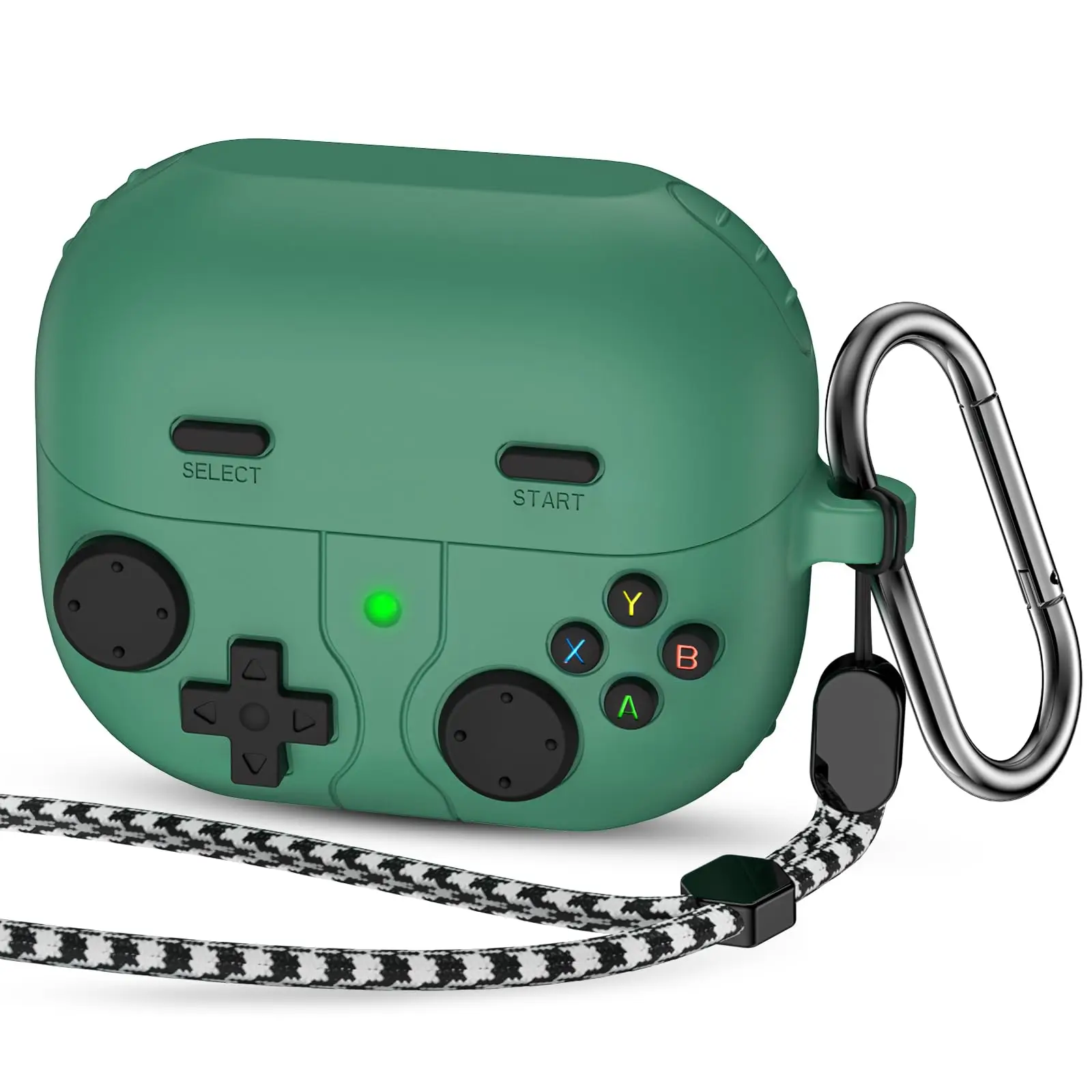 Game Player Design Protective Earphone Case with Carabiner & Lanyard