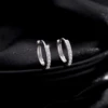 MODIAN D Color Sparkling Moissanite Earrings 925 Sterling Silver Classic Shining Circle Hoop Earrings For Women Fine Jewelry 4