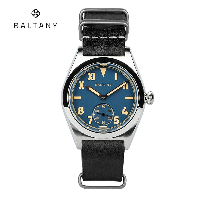 Baltany 36mm Vintage Watch For Men Bubble Back ST1701 Movement Retro California Dial 200m C3 Luminous Automatic Mechanical Watch 