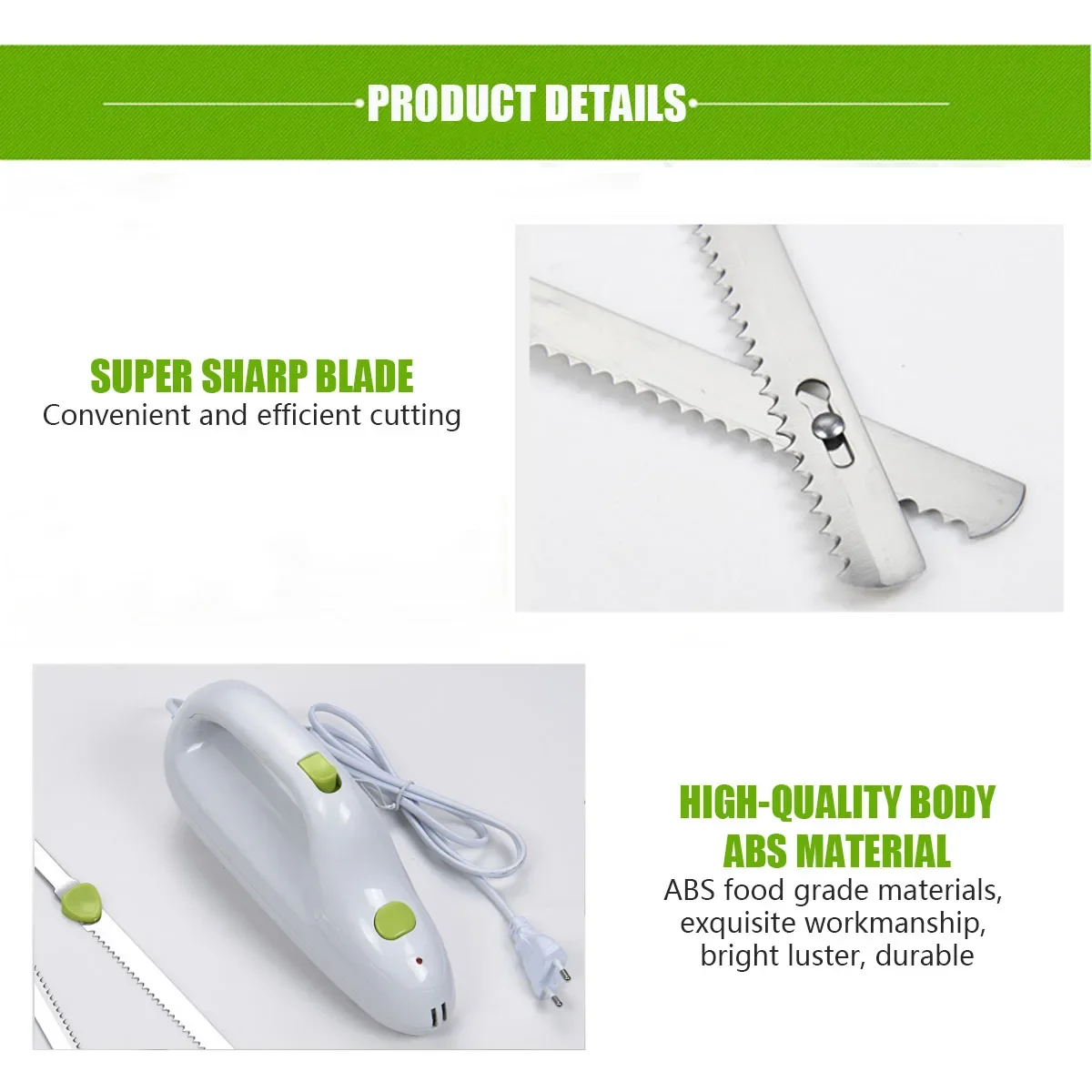 Electric Stainless Steel Bread Meat Slicer EU/US - Automatic Kitchen Cutting Tool 5