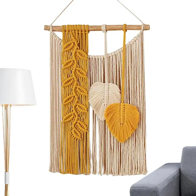 Boho Gobestry Makrame Fali Dekoráció - Szövött Gobelin Bojtos Tufed, Modern Bohém Művészeti Kárpit A Házfali Orna Számára