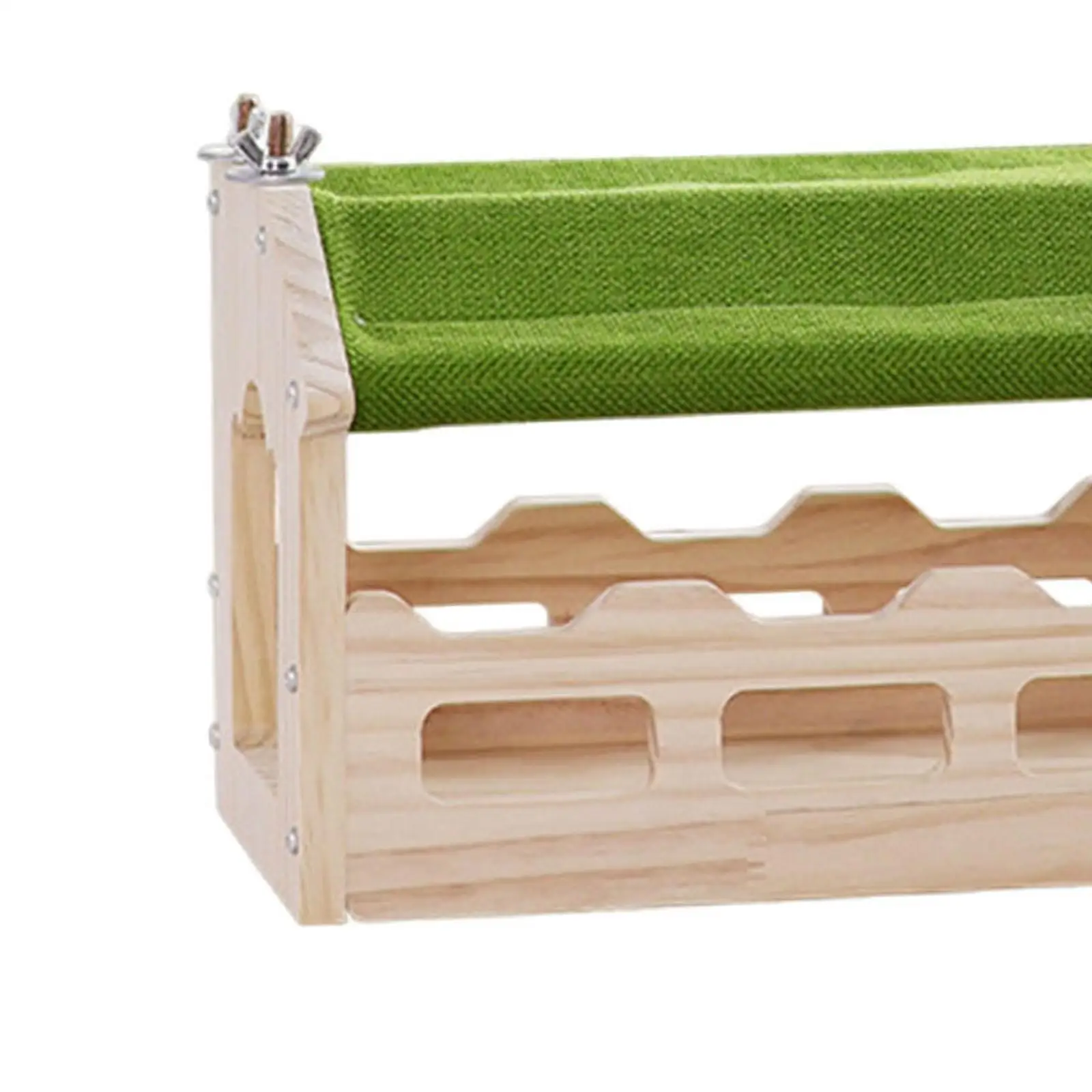 Wooden Suspension Bridge Decorative Sturdy Compact Hide Out Shelter Habitat Toy for Ferret Hamster Small Animals
