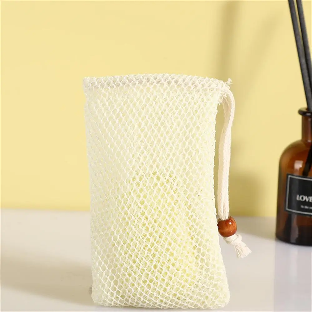 2PCS Natural Sisal Soap Bag Saver Pouch Bar Soap Exfoliating Mesh Bags for Shower Soap Holder Bubble Foam Net Pocket 4