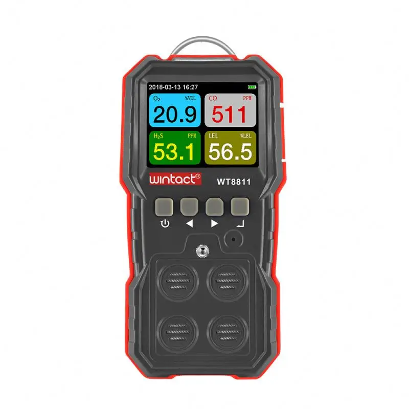 

Compound Gas Monitor 4in1 LCD Carbon Monoxide Detector Hydrogen Sulfide Oxygen Combustible Gas Leak Sensor Analyzer
