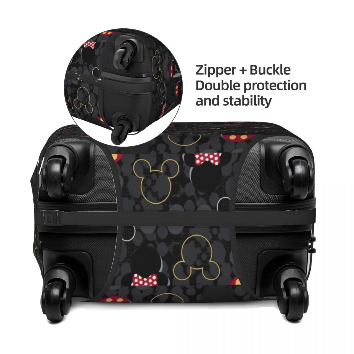Mickey Mouse Graffiti Suitcase Cover Travel Protection Holiday Strectch Luggage Accesories 3
