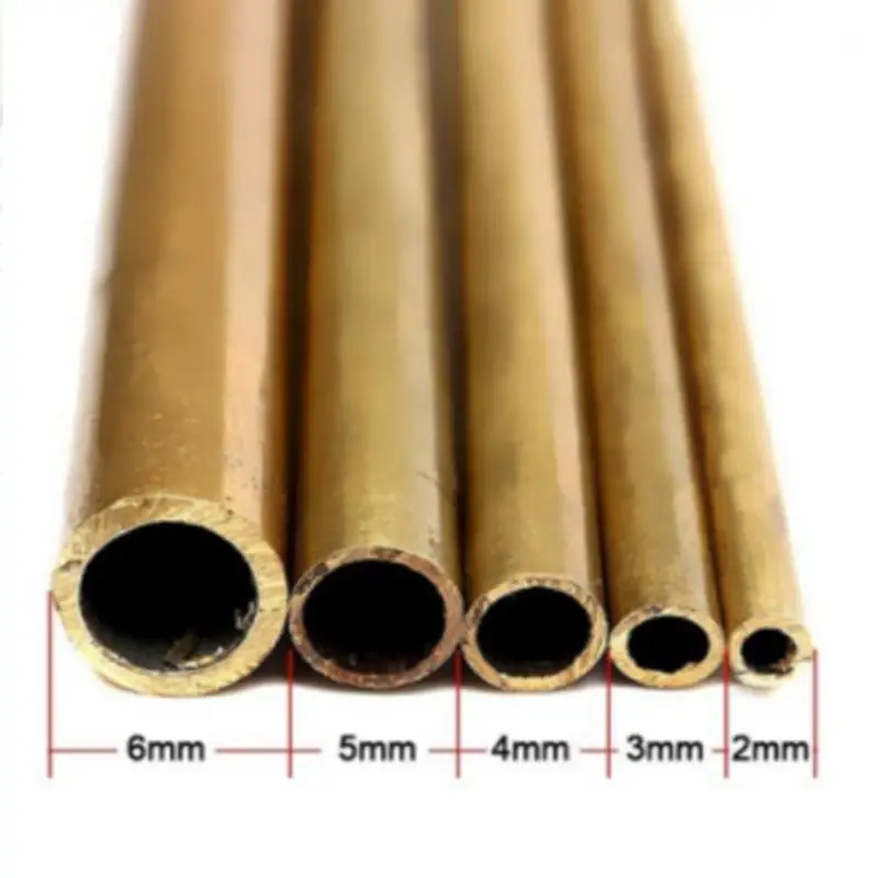 1PC Brass Tubes Diameter 2 mm-20 mm Length 500 mm Long 0.5-2mm Wall Brass Pipe Tube Cutting Tool brass tube