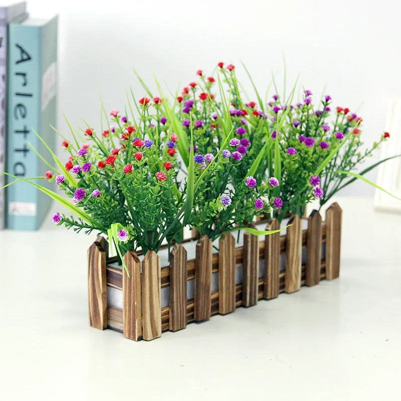 OMaju Recinzione in plastica per fiori e finestre, fioriere per piante grasse, vaso rettangolare per davanzale, patio, giardino, casa (colore: verde, dimensioni: 18,5 x 43,8 cm