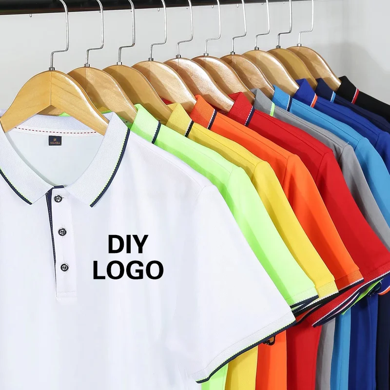 Quick-drying work clothes, custom polo shirts, company lapel printed logo, advertising shirts, embroidered logo work clothes 7 S6b42e482b590496897f3636766a52493u