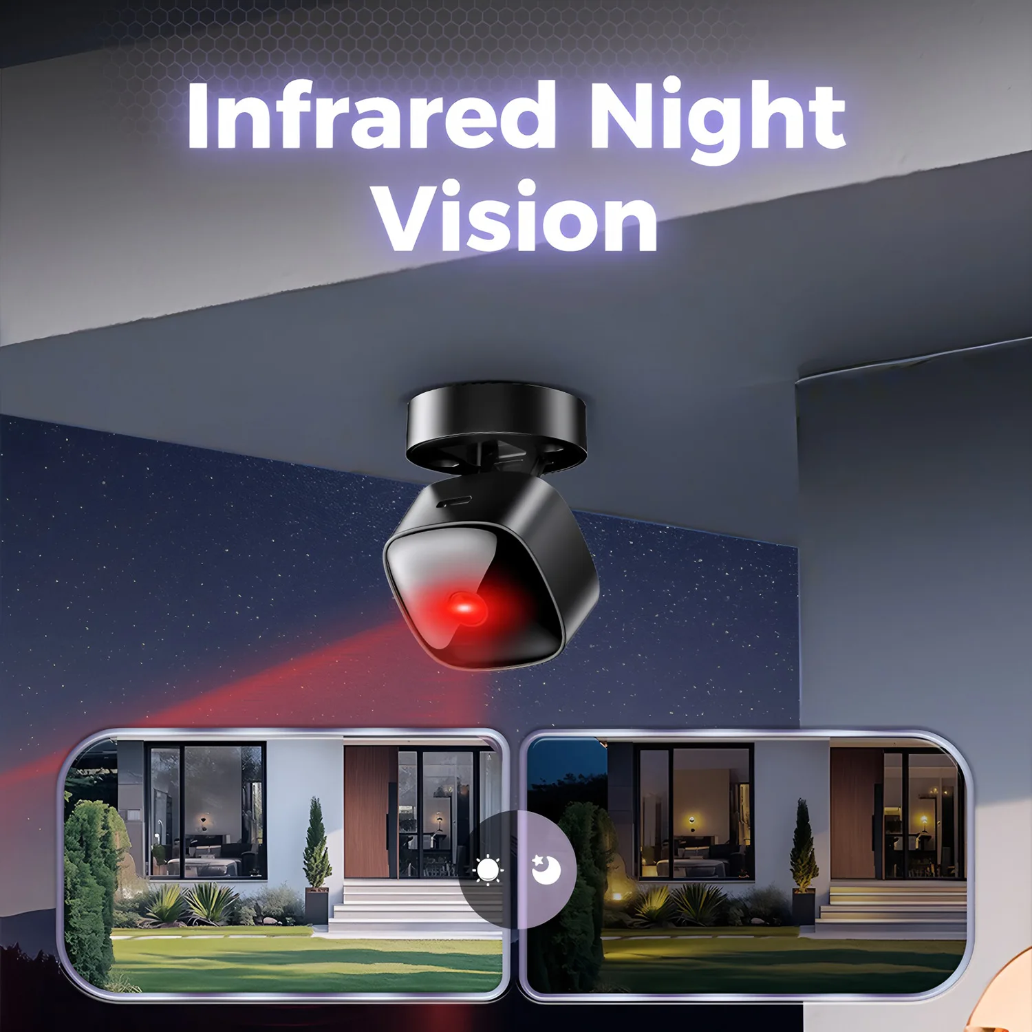New 1080P Camera Wireless WiFi 2.4G Indoor Security Night Vision Camera Two-way Voice Video Recorder Anti-theft Remote Monitor 6