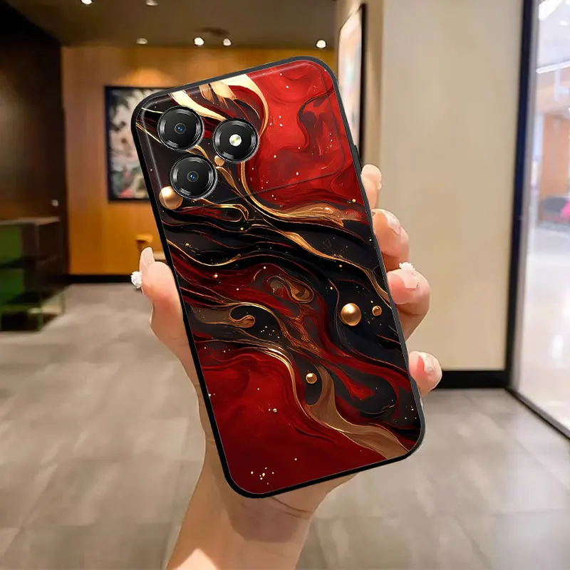 Butterfly Marble Print Silicone Soft Phone Case with Bumper Protection