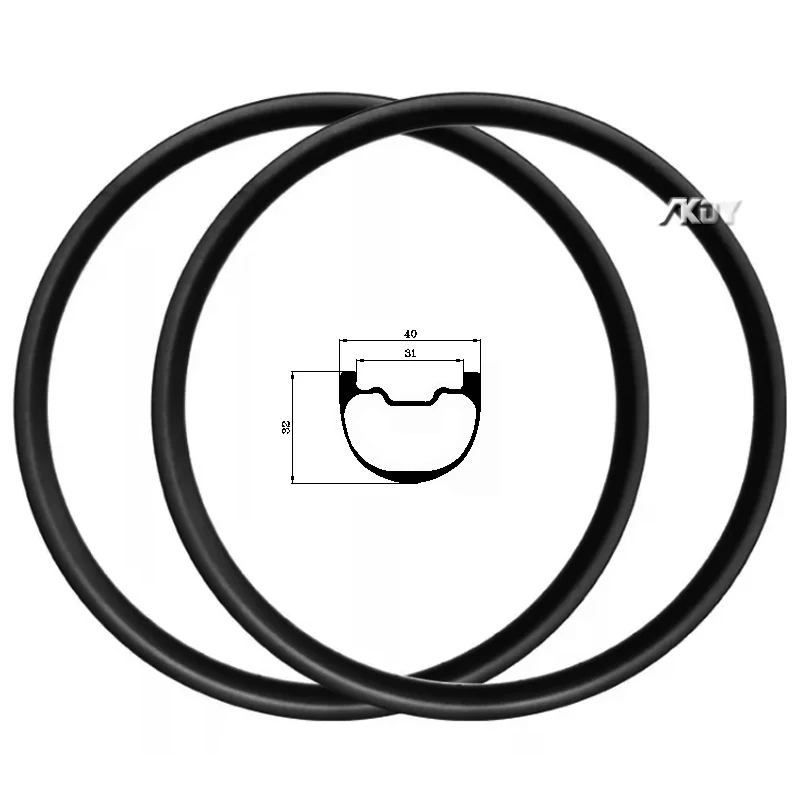Factory OEM 26er MTB DH Bike Carbon Hookless Rim UD 3K Full Carbon Rims ...