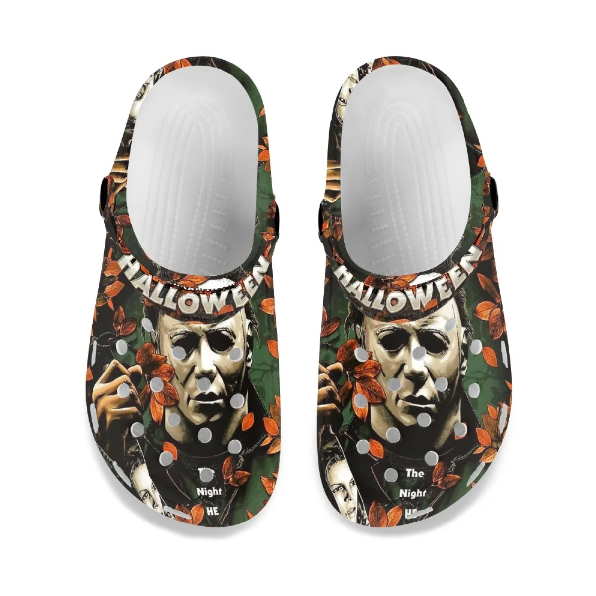Holloween Horror Movie Clogs Leisure Beach Loafers Breathable Dual-use Flats Michael Myers Hole Shoe Outside Trend Cool Slippers