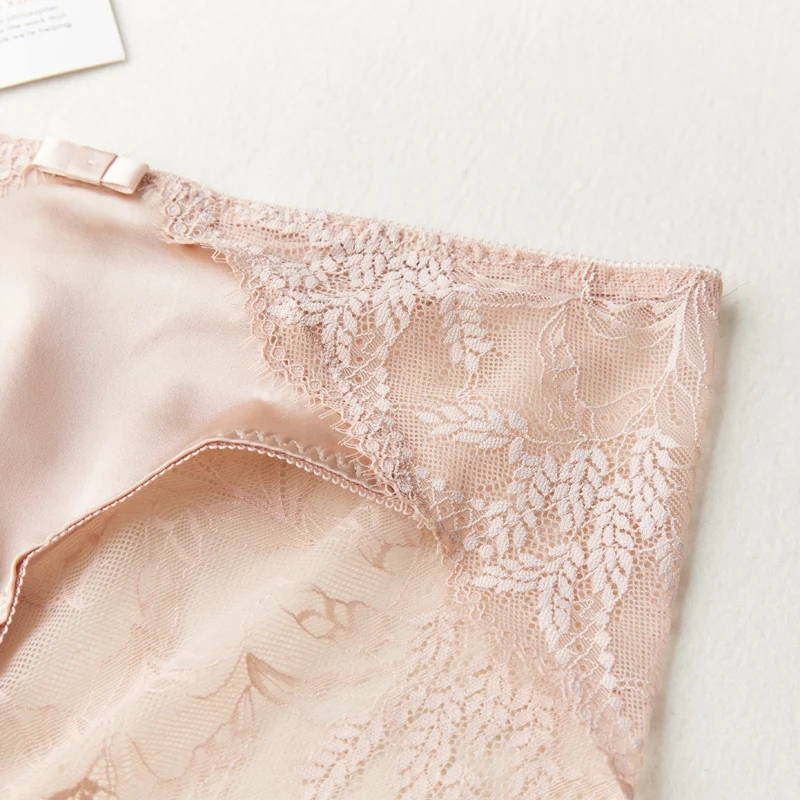 3PCS/Set Women's Panties, Lace and Real Silk Underwear, Sexy Lingerie Soft Comfortable Female Briefs Sweet Cozy Underpants, 2024