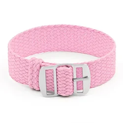 Versatile Nylon Canvas Sport Wristband - Soft & Comfortable (5 Size Options) - 22mm (Pink)