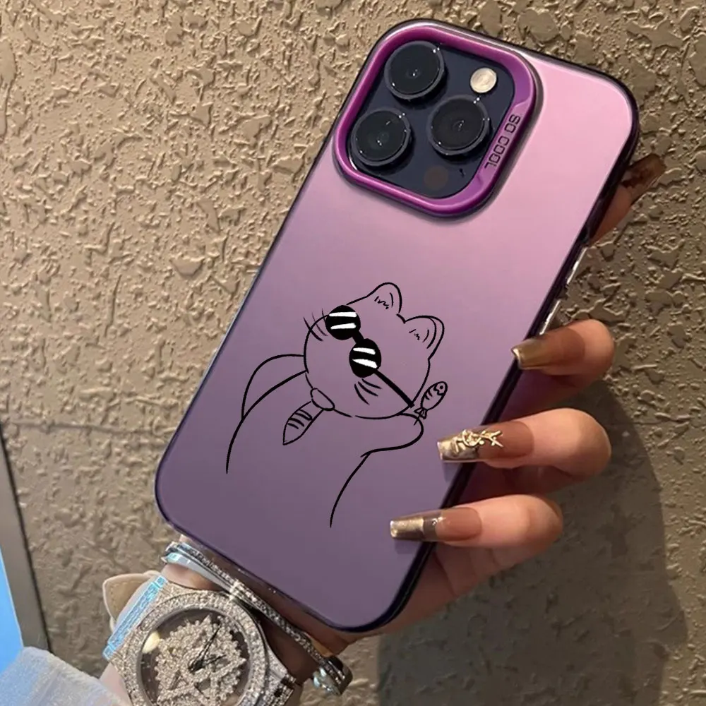 Silvery IMD Fashion Cute Couple Protective Case Cover