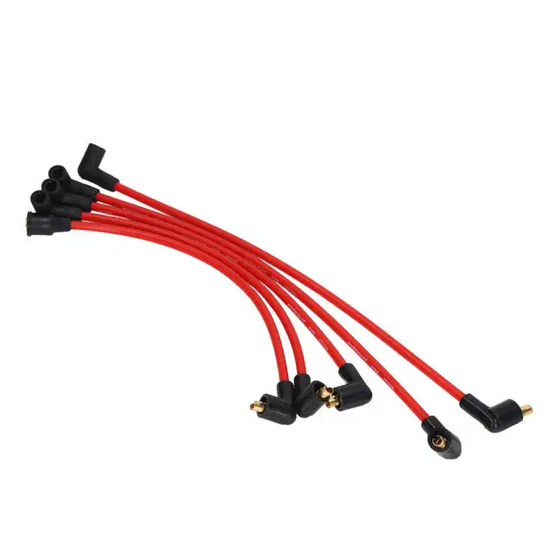 Câbles de bougie d'allumage, fils d'allumage professionnels en silicone  rouge haute performance 5 pièces de rechange automatiques pour modèles MGB