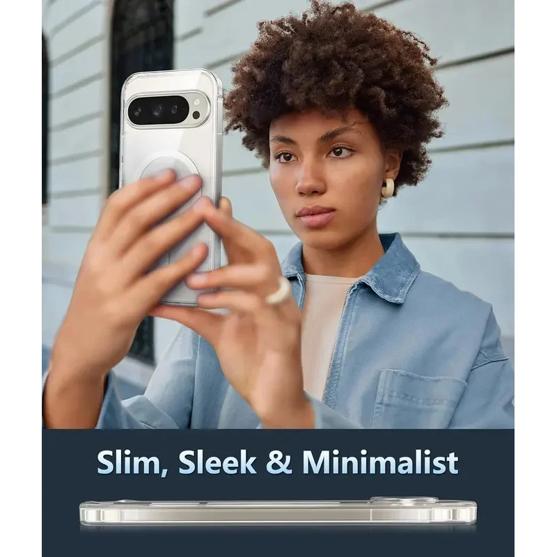 Transparent Magnetic Shockproof Lens Protective Case with MagSafe Technology