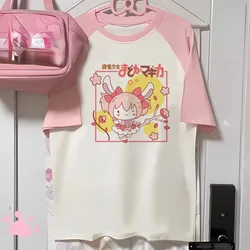 Women's Japanese Summer Casual Madoka Magica T - Shirt - Harajuku Streetwear Fashion - S (60696)