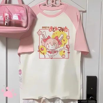 Madoka Magica tshirt women Japanese summer casual wear Tee female funny harajuku streetwear clothing 1