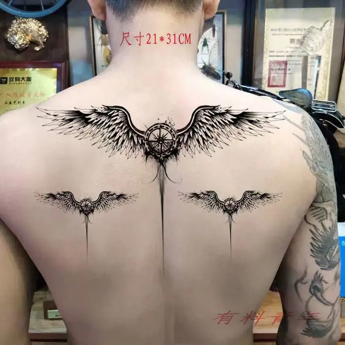 Devil Wings Skull Cross Tattoo Sticker Men and Women Back Chest Waterproof  Totem Lion Body Art Fake Tattoo Cool Tattoo Sticker   AliExpress Mobile