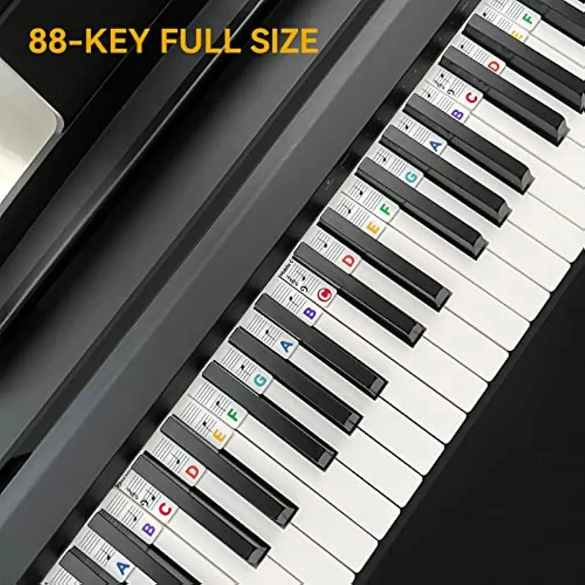 Piano keyboard stickers for 88/61 key removable note labels for learning notes guide beginner