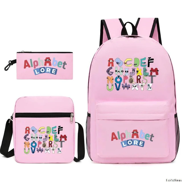 Alphabet Lore Letter Legend Game Student School Bag Pencil Bag