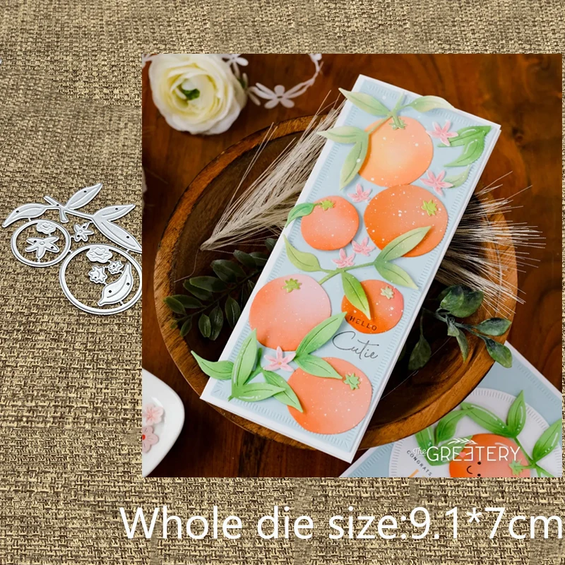 

Новый дизайн, металлический трафарет, пресс-формы, оранжевое украшение для скрапбукинга, высечки для альбома, бумаги, тиснения для рукоделия