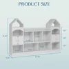 Bookcase and Toy Storage Cabinet, Children Bookshelf, Castle Shape, Playroom Furniture Multipurpose Shelf for Toddlers 3