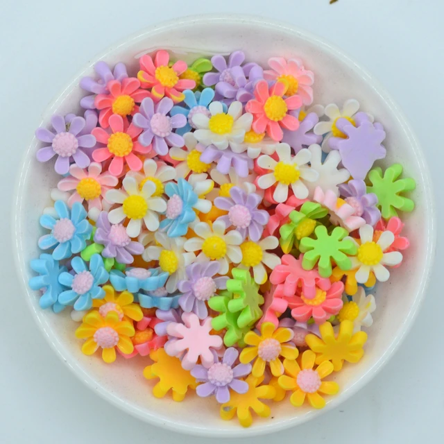 60pcs resin accessories hand painted colorful