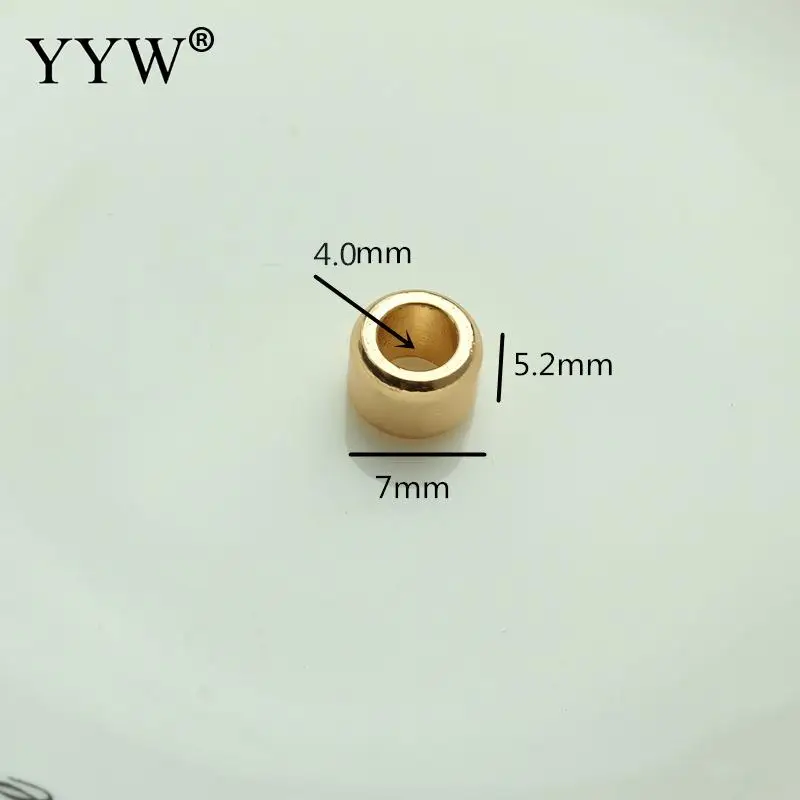 30pcs 14k Gold Color Brass Rregular Spacer Beads  4*6mm 5*7mm Loose Spacer Bracelet Beads Jewelry Making Accessories