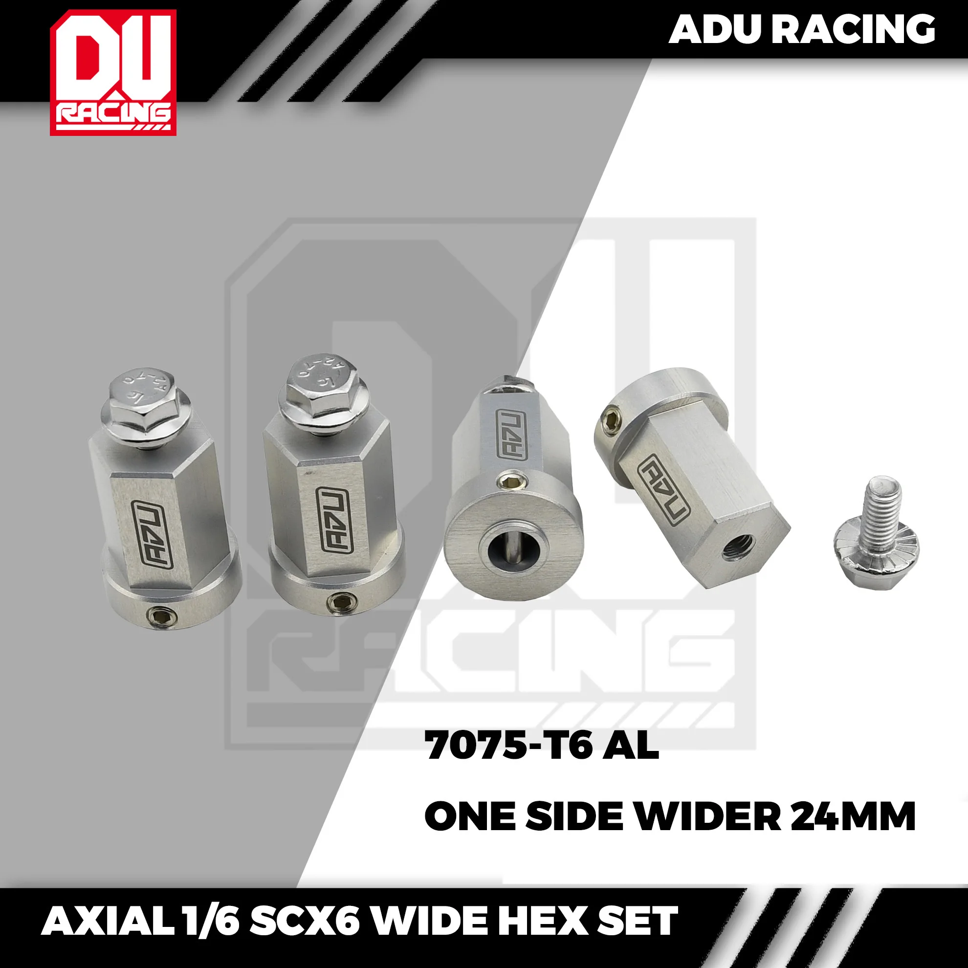 7075-T6 AL 17MM Wheel Hex Adapter for AXIAL 1/6 SCX6 JEEP