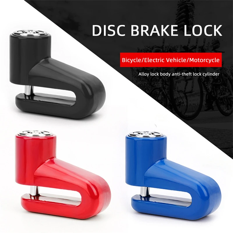 1PCS Bicycle Disc Brake Lock Anti-Theft Lock Portable Motorcycle Disc Brake Mountain Bike Reminder Rope Accessories