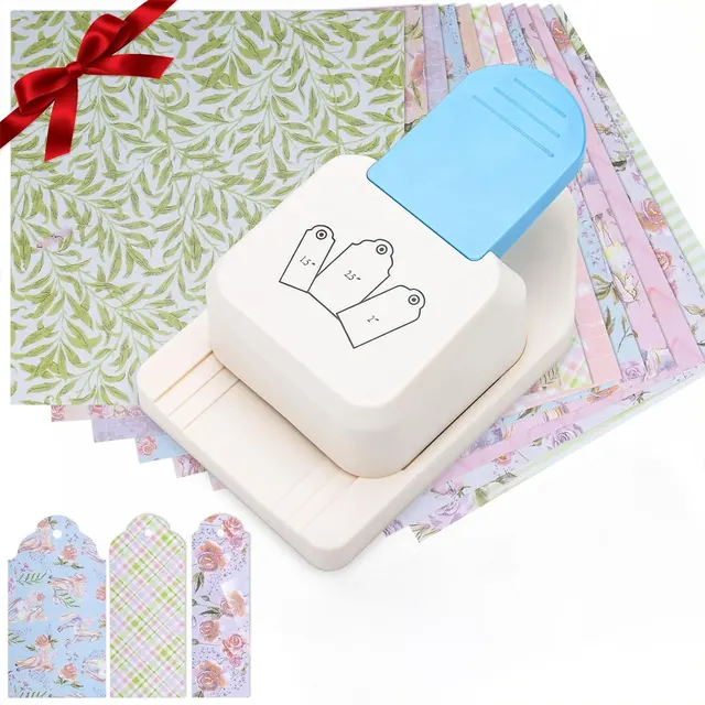3-in-1 round label hole punch & 1.5 inch, 2 inch, 2.5 inch corner paper hole punch, round label shape hole punch gift hang tag 1