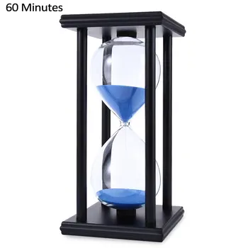 30 60 Minutes Hourglass Sand Timer Kitchen School Modern Wooden Hour Glass Sandglass Sand Clock Tea