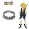 Anime The Seven Deadly Sins Ring Meliodas Dragon's Sin of Wrath Cosplay Unisex Adjustable Ring for Men Jewelry Accessories Prop 1