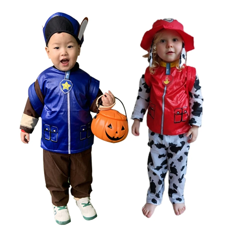 Paw Patrol Costume Chase Marshall Skye Cosplay Rocky Macerie Zuma Everest Natale Capodanno Abbigliamento Per Feste