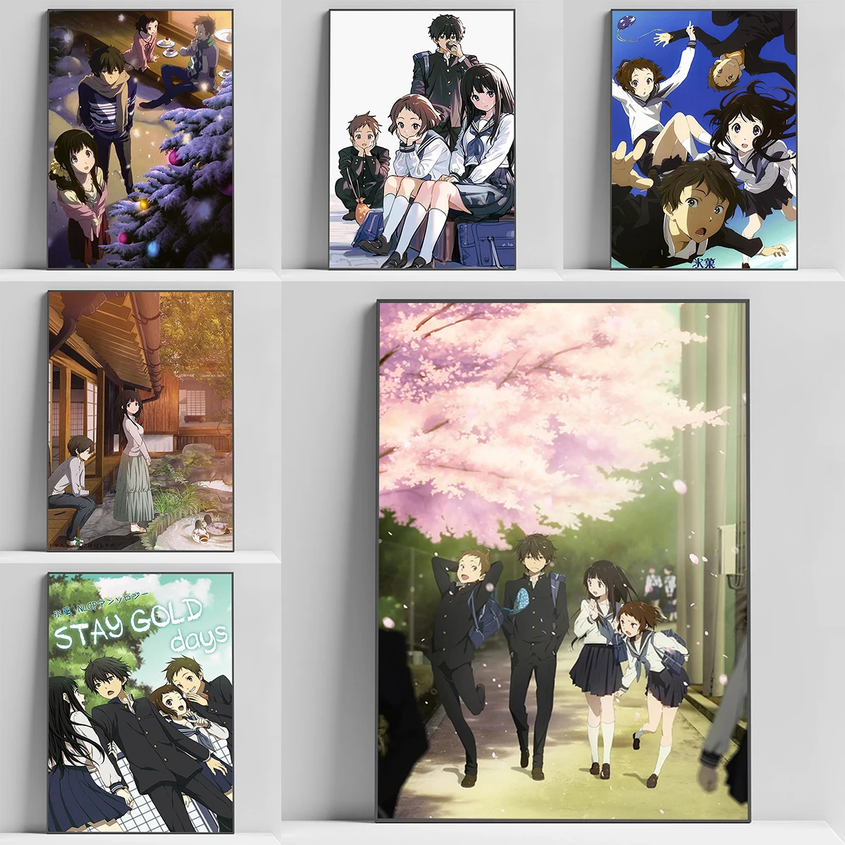 

Posters for Wall Decor Hyouka Anime Poster Painting on Canvas Gaming Room Decoration Home Decorations Print Decorative Paintings