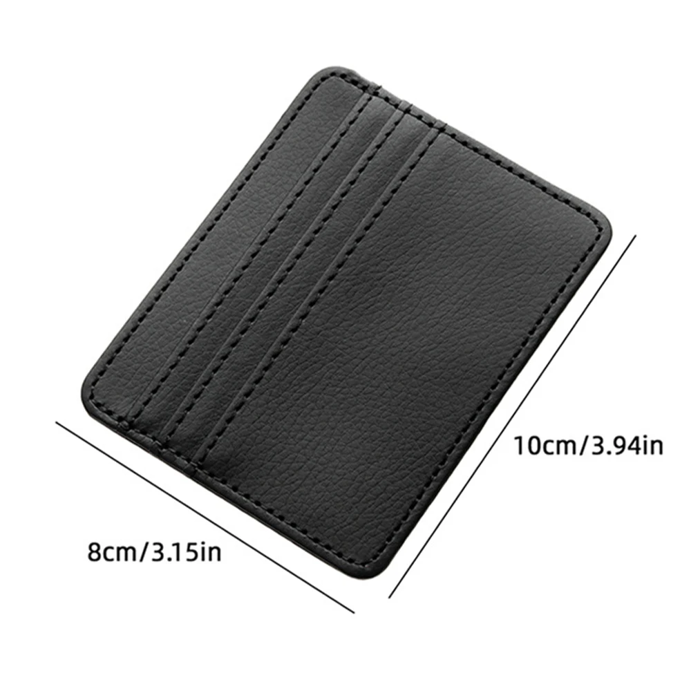 Baellerry Classic Small Card Holder, Simple Stitching Design, Compact and Portable Mini Card Holder