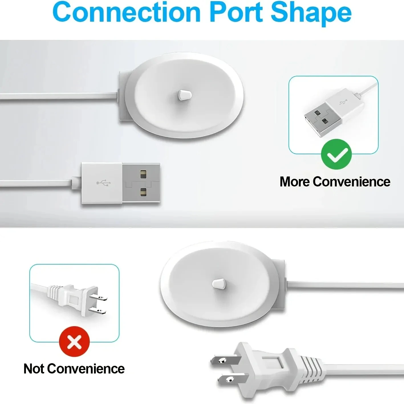 1pc Electric Toothbrush Replacement Charger For  More Safety Compatible with Most Oral B Toothbrush