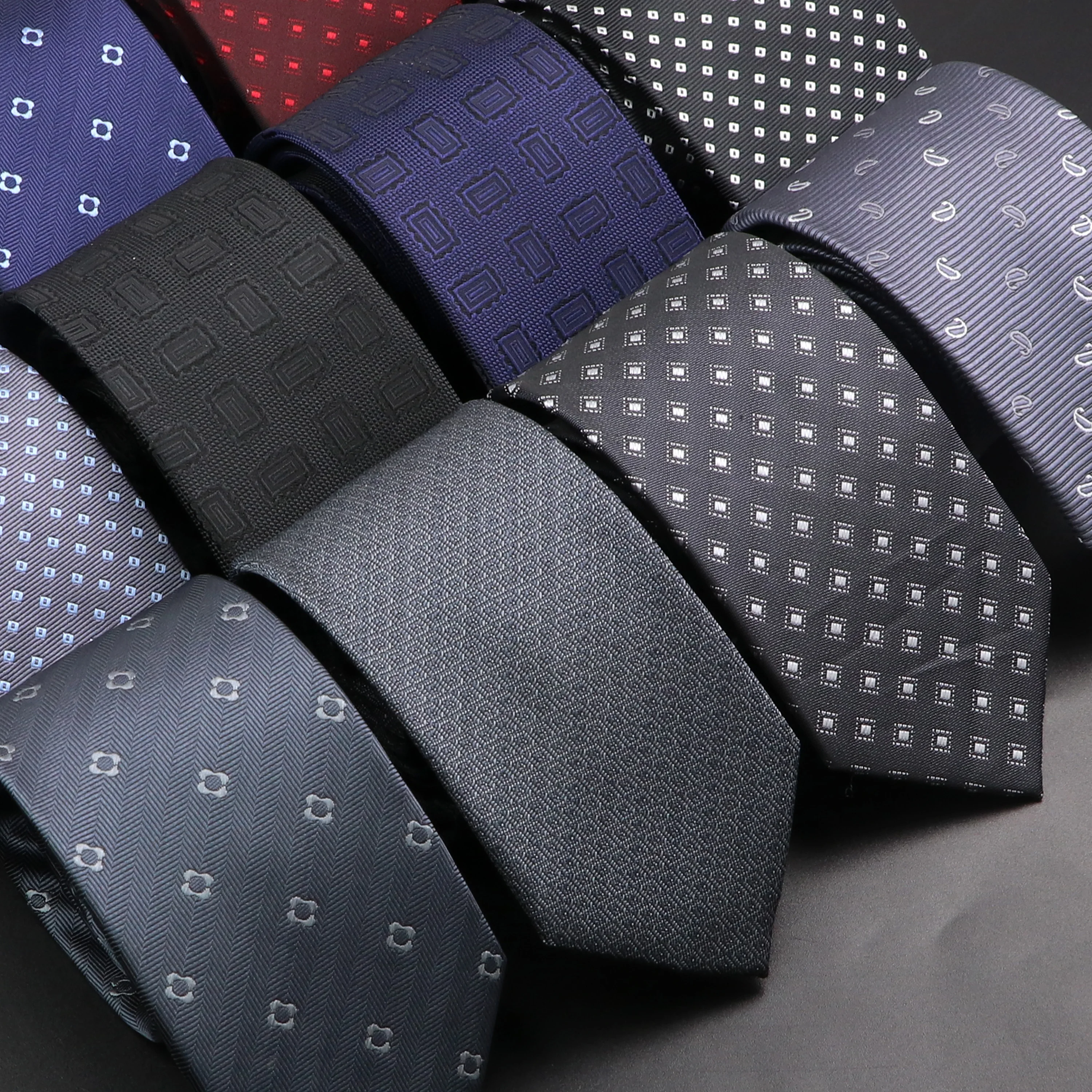 Dot Wedding Men Tie Grey Blue Striped Paisley Flower Necktie Men Business Groom Collar Accessories Gift neck tie