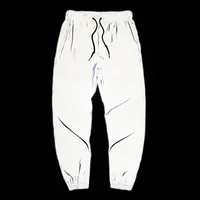 Men Streetwear Night Hip Hop Reflective Casual Pants Fashion Male Elastic Waist Skateboard Harajuku Jogger Trousers Sweatpants