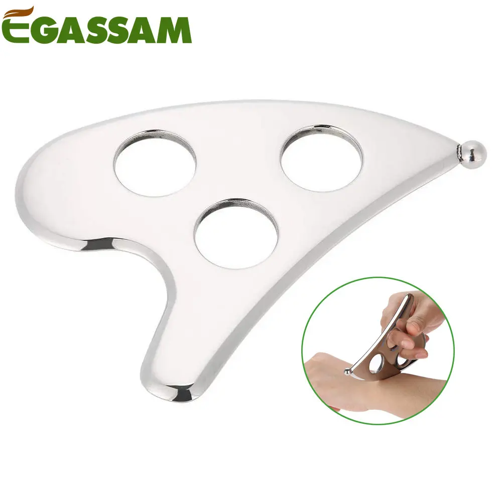 Massage Guasha Plate,Stainless Steel Scraping Board Facial Body Scrapper Massage Plate for Release Pain Relief on The Whole Body